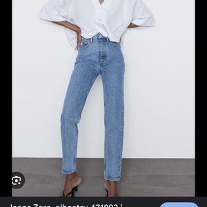 Zara High Rise Blue Jeans